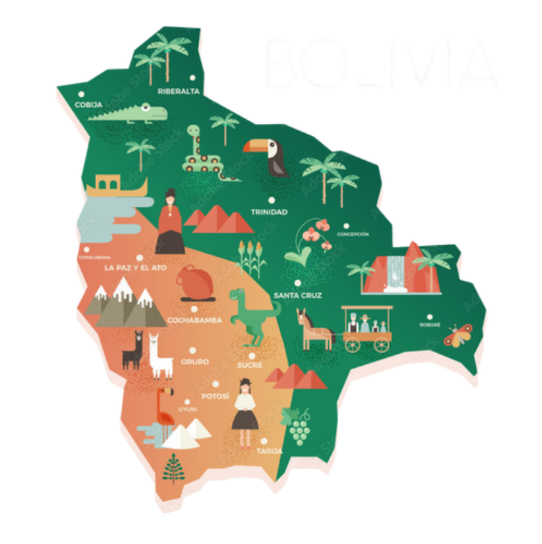 Bolivia kaartje