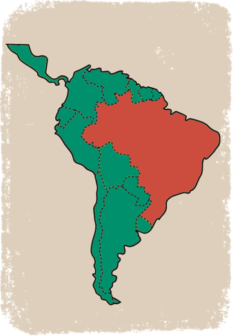 Brazilie met achtergrond